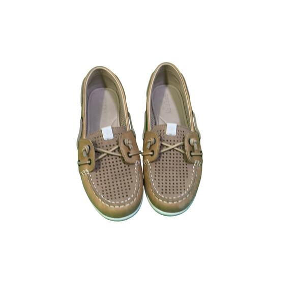 New Sperry Coil Ivy Perf Leather Tan women’s boat shoes size 8 - Picture 5 of 10